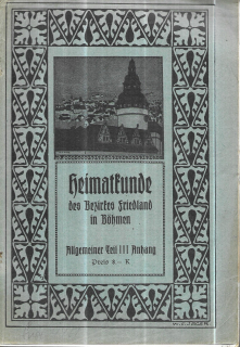 Heimatkunde des Bezirkes Friedland in Böhmen